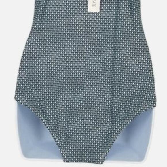 Swimsuit One Piece Loop Print in Blue, White and Green Size X-Large - Picture 6 of 6